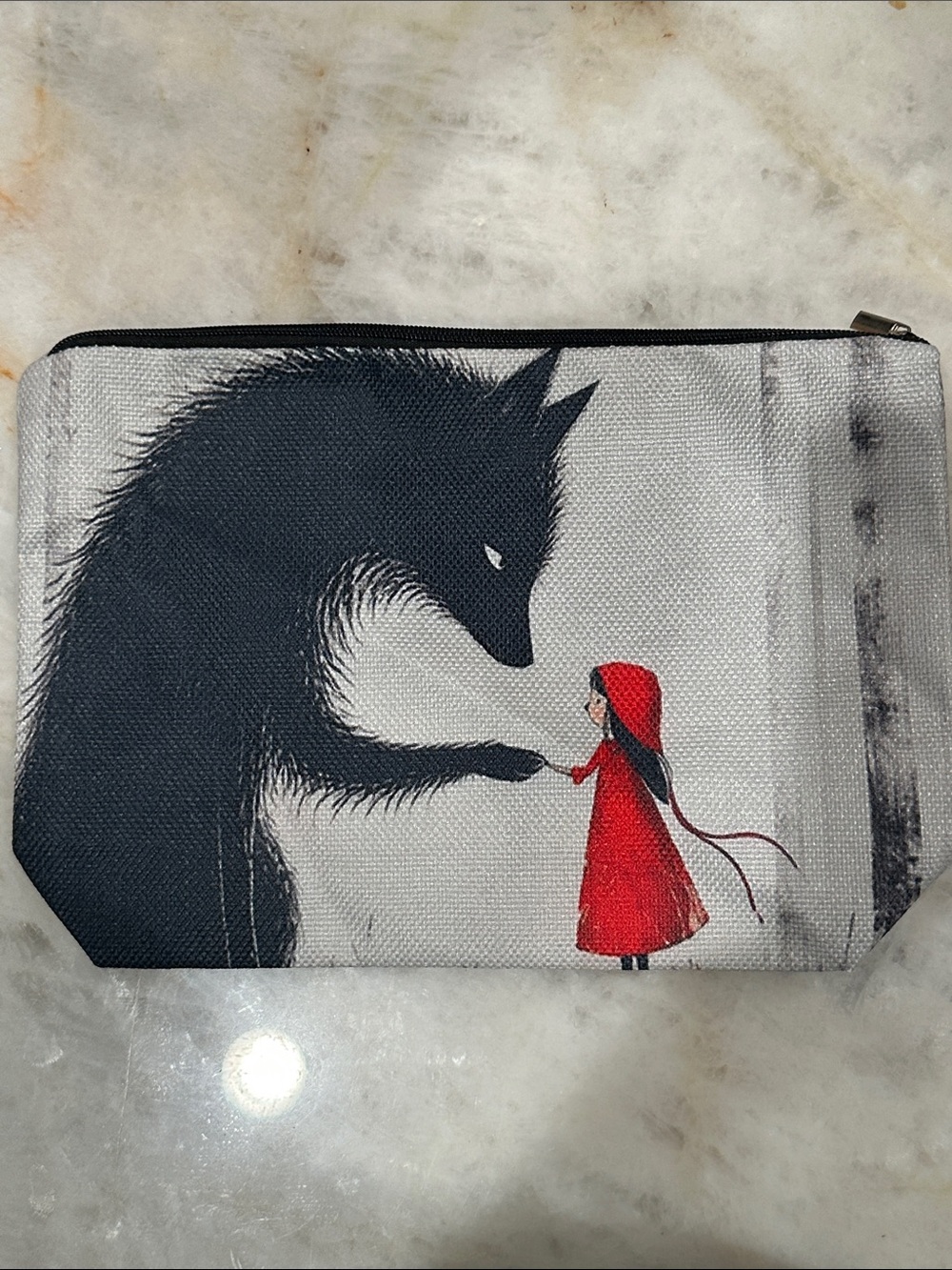 Red Hood Illustrated Canvas Pouch - Women Bags